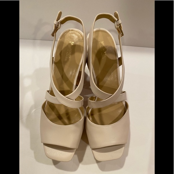 Michael Kors Abbott platform sandals cream 10 M - Picture 5 of 10